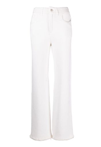 Barrie distressed straight-leg trousers - Neutrals