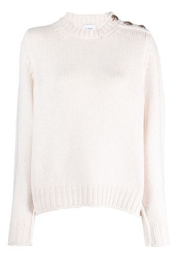 Barrie button-detail cashmere jumper - Neutrals