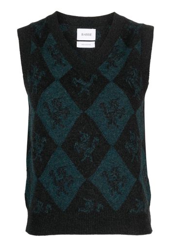 Barrie intarsia-knit cashmere jumper - Blue