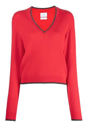 Barrie v-neck cashmere jumper - Red