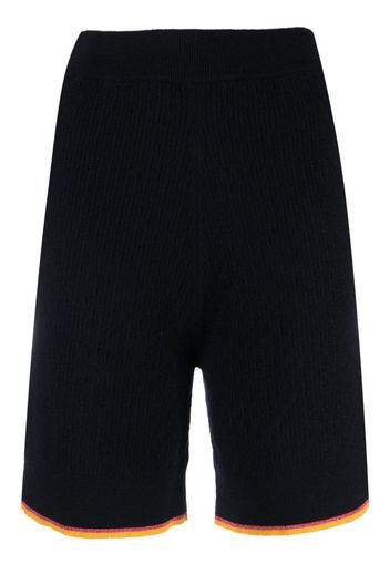 Barrie elasticated-waist cashmere shorts - Blue