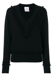 Barrie Romantic Timeless cashmere V neck pullover - Black