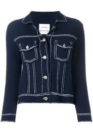 Barrie denim style knitted cardigan - Blue