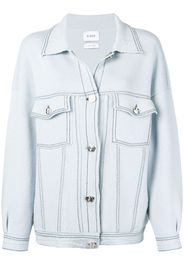 Barrie stitch-detail oversized jacket - Blue