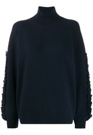 Barrie textured sleeves detail jumper - Blue