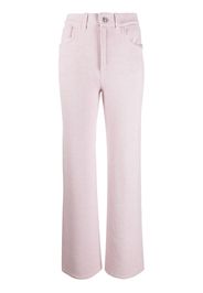 high-waisted cashmere-blend trousers