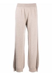 Barrie side-slit cashmere trousers - Neutrals