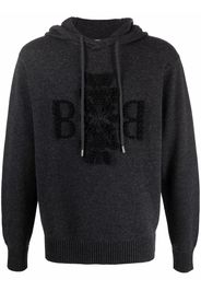 Barrie jacquard-logo motif hoodie - Grey