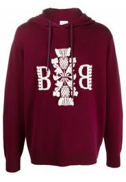 Barrie jacquard-logo motif hoodie - Red