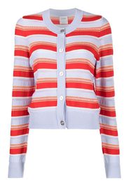 Barrie striped kntted cardigan - Red