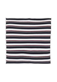 Barrie striped knitted scarf - White