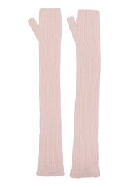 Barrie cashmere fingerless gloves - Pink