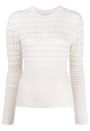 Barrie round neck cashmere jumper - White