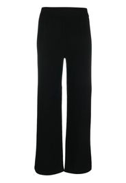 Barrie straight-leg knitted trousers - Black