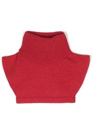 Barrie high-neck cashmere collar - Red