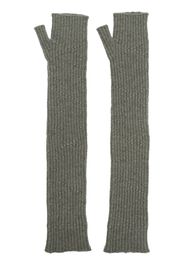 Barrie long knit fingerless gloves - Green