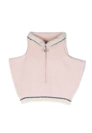 Barrie cashmere zip-up collar - Pink