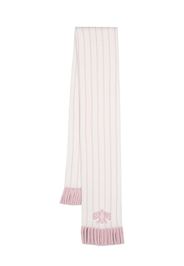 Barrie stripe-print logo-crest scarf - Neutrals