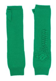 Barrie cashmere fingerless mittens - Green