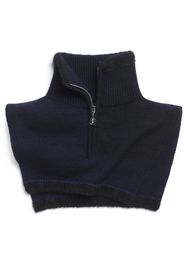 Barrie shearling zip-up collar-scarf - Blue
