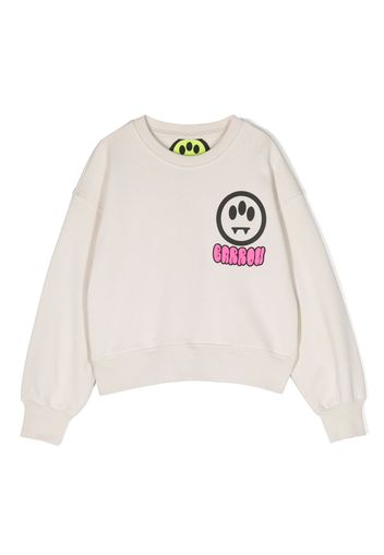 Barrow kids logo-print cotton sweatshirt - Neutrals