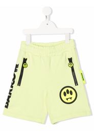 Barrow kids cotton logo-print shorts - Yellow