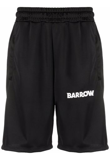 BARROW logo-print side-stripe shorts - Black