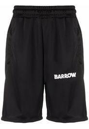 BARROW logo-print side-stripe shorts - Black