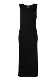 BARROW distressed knitted maxi dress - Black