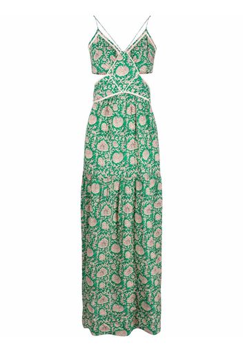 Amir Slama floral-print cut-out dress - White