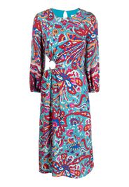 Ba&Sh Monica floral-print midi dress - Blue