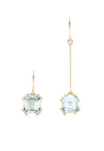 BEATRIZ PALACIOS asymmetric-design drop earrings - Gold