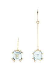 BEATRIZ PALACIOS asymmetric-design drop earrings - Gold