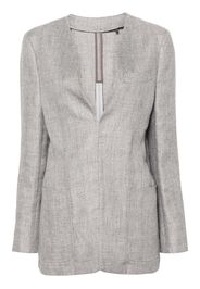 BETTTER collarless V-neck blazer - Grey