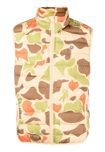 Billionaire Boys Club camouflage-pattern padded gilet - Yellow