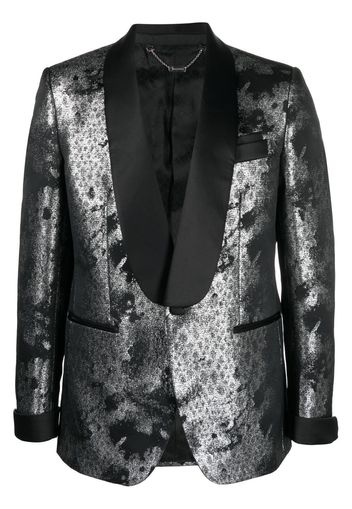 Billionaire metallic-effect single-breasted blazer - Grey