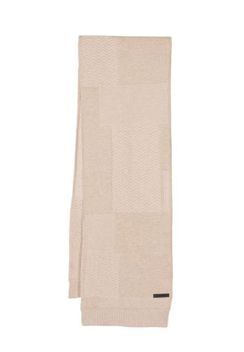 Billionaire patchwork jacquard-knit scarf - Neutrals