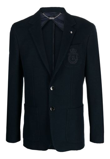 Billionaire Circular Knitting single-breasted blazer - Blue