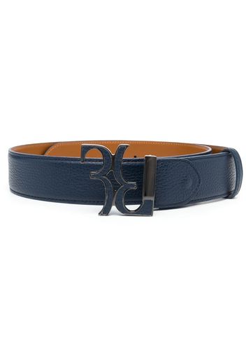 Billionaire logo-buckle leather belt - Blue