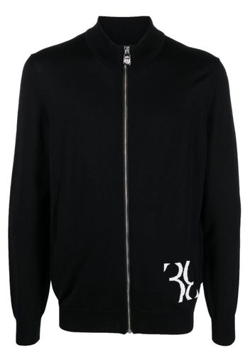 Billionaire merino-blend zip-up jumper - Black