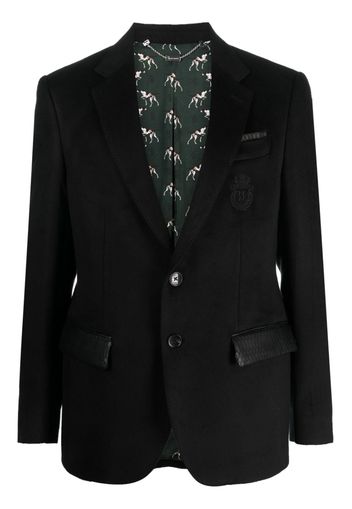 Billionaire single-breasted silk blazer - Black