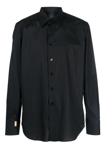 Billionaire logo-embroidered cotton shirt - Black