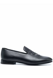 Billionaire pebbled calf leather loafers - Black