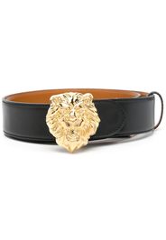 Billionaire logo-buckle leather belt - Black