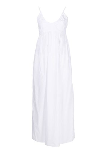 BIRD & KNOLL ruffled long cotton dress - White