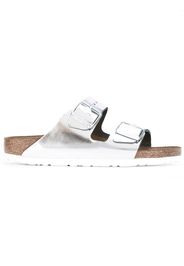 Birkenstock metallic buckled sliders