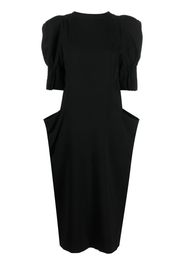 BITE Studios short-sleeve wool midi dress - Black