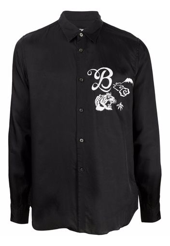 Black Comme Des Garçons embroidered-detail shirt