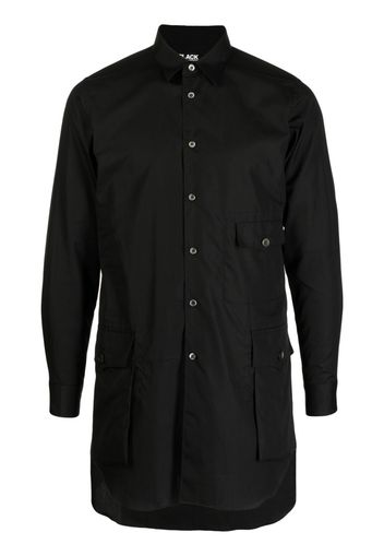 Black Comme Des Garçons three-pocket cotton shirt