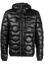 Blauer Ken quilted hooded down jacket - Black